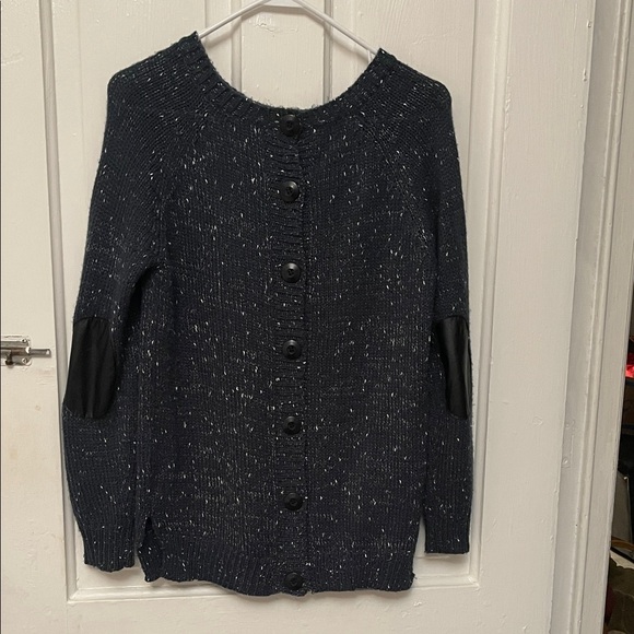Women's Black Button-Up Sweater - Picture 1 of 6